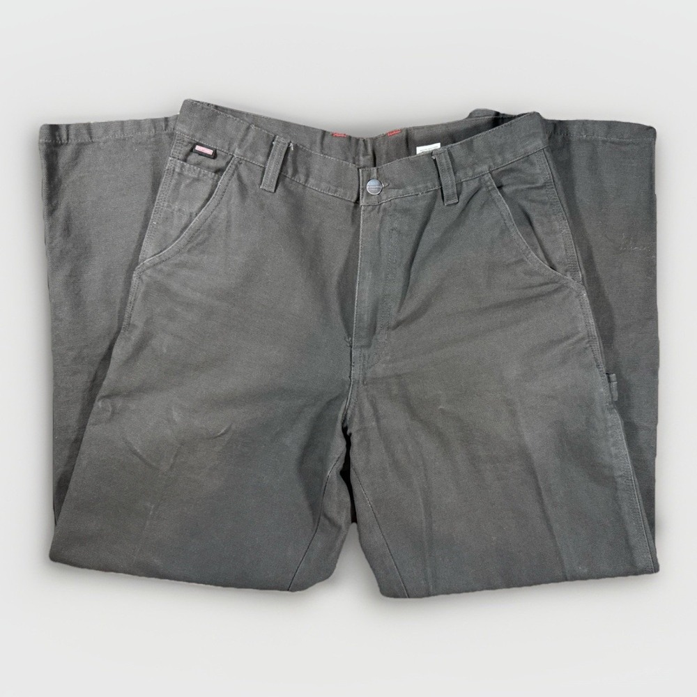 Craftsman Work Pants Mens 32x30 Gray Cotton Canvas Straight Leg Utility - Picture 2 of 10